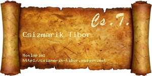 Csizmarik Tibor névjegykártya