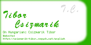 tibor csizmarik business card